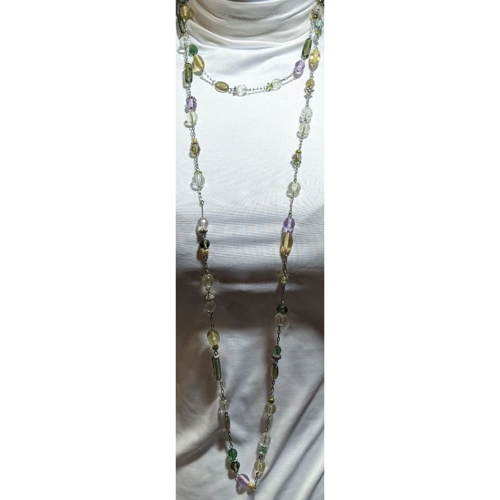 Long Multi-Color Beaded Necklace - Women Jewelry